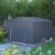 Abrigo de jardim em metal 8,84m² FIRST antracite + kit de fixação X-METAL