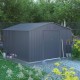 Abrigo de jardim em metal 10,85m² FIRST antracite + kit de fixação X-METAL