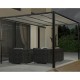 Pérgula Couv'Terrasse® E 3x3m em alumínio lacado cinzento e policarbonato de 8mm - Chalet et Jardin