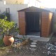 Abrigo de jardim em metal aspecto madeira 4,6m² + kit de fixação X-METAL