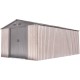 Abrigo de jardim em metal 13,6m² WoodTouch bege + Kit de fixação X-METAL
