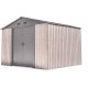 Abrigo de jardim em metal 7,15m² WoodTouch bege + Kit de fixação X-METAL