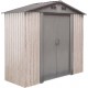 Abrigo de jardim em metal 2,54m² WoodTouch bege + Kit de fixação X-METAL