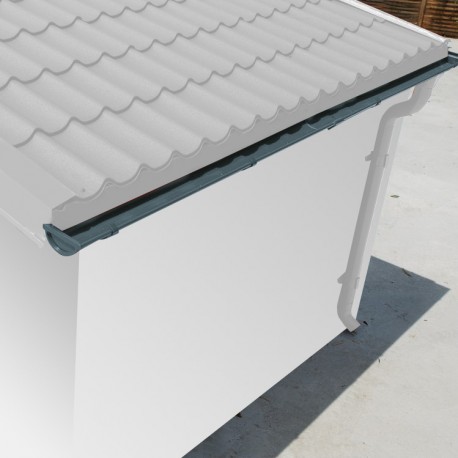 Kit caleiras antracite - pack pronto a instalar para abrigo Woodlife Garden 14,44m²
