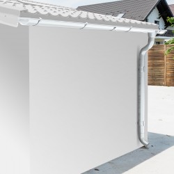 Kit de caleiras brancas - pack pronto a instalar para o abrigo Grosfillex 4,9m².
