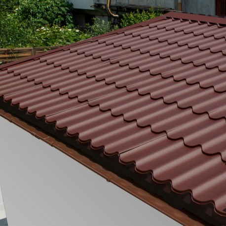 Telhas metálicas castanhas - pack pronto a instalar para o abrigo Woodlife Garden 9m².