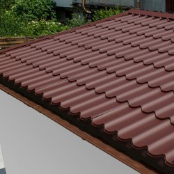 Telhas metálicas castanhas - pack pronto a instalar para o abrigo Woodlife Garden 14,44m²
