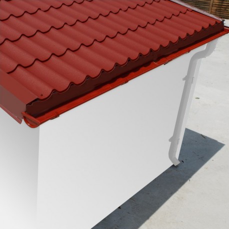 Telhas metálicas vermelhas - pack pronto a instalar para o abrigo Woodlife Garden 14,44m².
