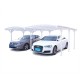 Carport duplo em alumínio lacado branco e policarbonato 6mm X-METAL