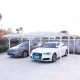 Carport duplo em alumínio lacado branco e policarbonato 6mm X-METAL