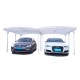 Carport duplo em alumínio lacado branco e policarbonato 6mm X-METAL