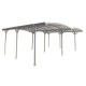 Carport duplo em alumínio lacado branco e policarbonato 6mm X-METAL