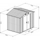 Abrigo de jardim em metal 4,1m² Woodtouch bege + Kit de fixação X-METAL