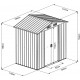 Abrigo de jardim em metal 2,54m² WoodTouch bege + Kit de fixação X-METAL
