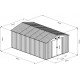 Abrigo de jardim em metal 13,6m² WoodTouch bege + Kit de fixação X-METAL