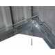 Abrigo de jardim em metal 9,12m² WoodTouch bege + kit de fixação X-METAL