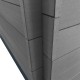 Abrigo de jardim em madeira compósita 28mm cinzento escuro 9m² porta dupla alumínio e vidros duplos - Woodlife Garden