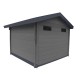Abrigo de jardim em madeira compósita 28mm cinzento escuro 14,44m² porta dupla alumínio e vidros duplos - Woodlife Garden