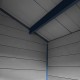 Abrigo de jardim em madeira compósita 28mm cinzento escuro 14,44m² porta dupla alumínio e vidros duplos - Woodlife Garden