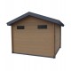 Abrigo de jardim em madeira compósita 28mm madeira envelhecida 14,44m² porta dupla alumínio e vidros duplos - Woodlife Garden