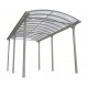 Carport camping car em alumínio branco 3,59x7,62m e policarbonato 6mm X-METAL