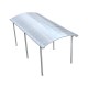 Carport camping car em alumínio branco 3,59x7,62m e policarbonato 6mm X-METAL