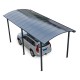 Carport camping car em alumínio antracite 3,59x7,62m e policarbonato 6mm X-METAL