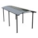 Carport camping car em alumínio antracite 3,59x7,62m e policarbonato 6mm X-METAL