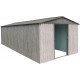 Abrigo de jardim em metal 13,6m² WoodTouch bege + Kit de fixação X-METAL