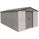 Abrigo de jardim em metal 11m² WoodTouch bege + kit de fixação