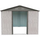 Abrigo de jardim em metal 9,12m² WoodTouch bege + kit de fixação X-METAL
