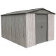 Abrigo de jardim em metal 7,15m² WoodTouch bege + Kit de fixação X-METAL