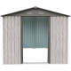 Abrigo de jardim em metal 7,15m² WoodTouch bege + Kit de fixação X-METAL