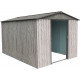 Abrigo de jardim em metal 7,15m² WoodTouch bege + Kit de fixação X-METAL