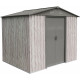 Abrigo de jardim em metal 4,1m² Woodtouch bege + Kit de fixação X-METAL