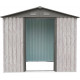 Abrigo de jardim em metal 4,1m² Woodtouch bege + Kit de fixação X-METAL