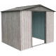 Abrigo de jardim em metal 4,1m² Woodtouch bege + Kit de fixação X-METAL