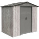 Abrigo de jardim em metal 2,54m² WoodTouch bege + Kit de fixação X-METAL