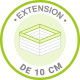 Extensão de 10cm suplementares para abrigo 9m² 28mm bruto Gardy Shelter