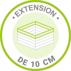 Extensão de 10cm suplementares para abrigo 9m² 28mm bruto Gardy Shelter