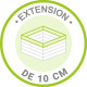 Extensão de 10cm suplementares para abrigo 12m² 28mm tratado castanho Gardy Shelter