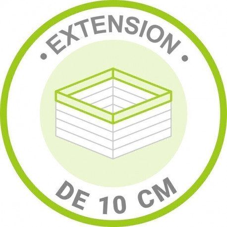 Extensão de 10cm suplementares para abrigo 12m² 40mm tratado castanho Gardy Shelter