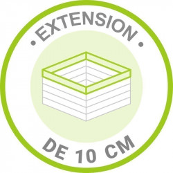 Extensão de 10cm suplementares para abrigo 16m² 28mm tratado castanho Gardy Shelter
