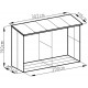 Abrigo para lenha em metaL antracite de 6 esteres X-METAL