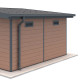 Kit de caleiras antracite – conjunto pronto a instalar para abrigo PREMIUM Woodlife Garden de uma água, com 4 m de largura