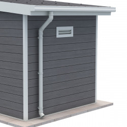 Kit caleiras brancas - pack pronto a instalar para abrigo PREMIUM Woodlife Garden uma água largura 2m