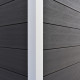 Abrigo de jardim em madeira compósita 28mm antracite 4,41m² PREMIUM - telhado plano - Woodlife Garden