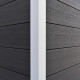 Abrigo de jardim em madeira compósita 28mm antracite 7,78m² PREMIUM - Woodlife Garden