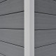 Abrigo de jardim em madeira compósita 28mm cinzento claro 9m² PREMIUM Telhado plano - Woodlife Garden