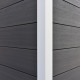 Abrigo de jardim em madeira compósita 28mm antracite 9m² PREMIUM Telhado plano - Woodlife Garden